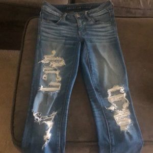 AE stretch distressed jeans